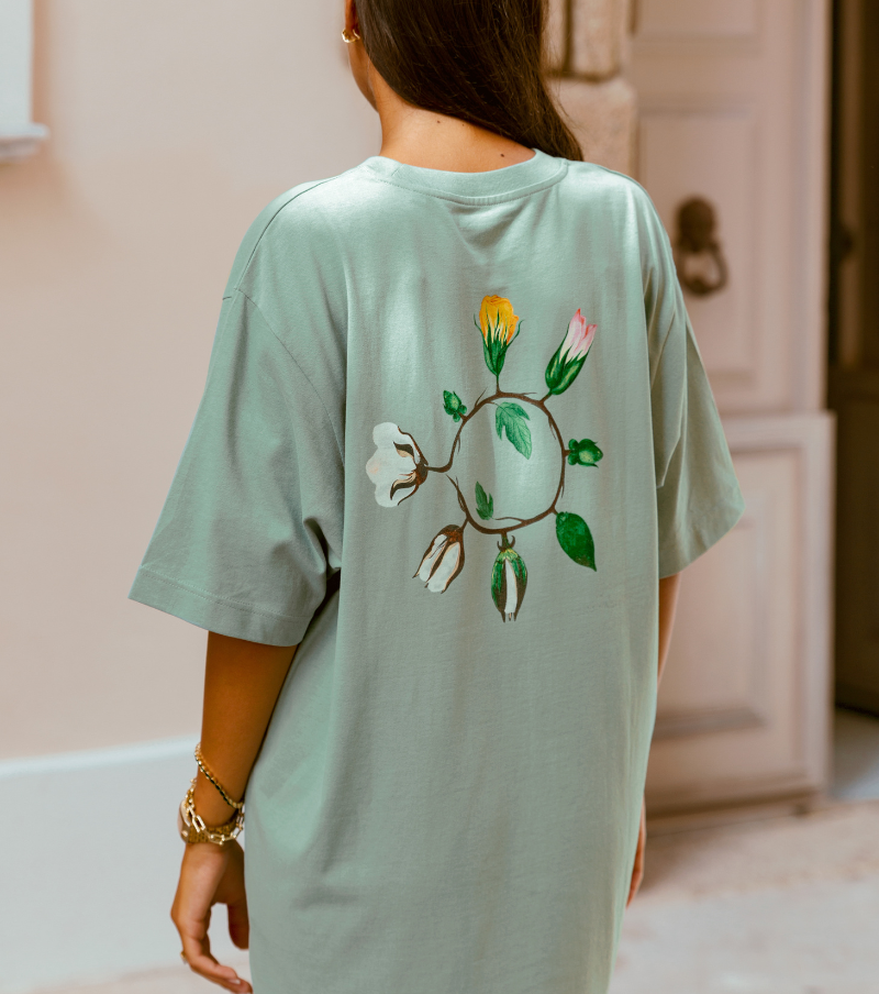 T-shirt Circle Cotton Green